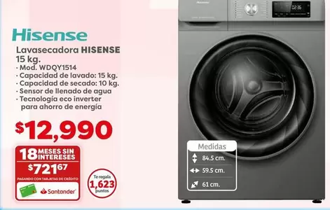 Oferta de Hisense - Lavaseadora por $12990 en Soriana Híper