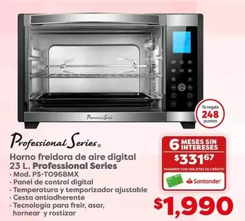 Oferta de AIRE - Horno Freidora De Aire Digital 23 L  Series por $1990 en Soriana Híper