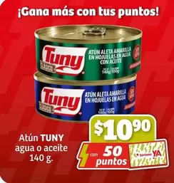 Oferta de Tuny - Atun Agua O Aceite por $10.9 en Soriana Híper