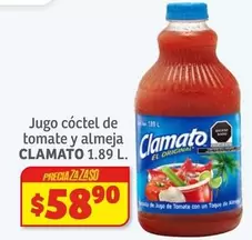 Oferta de Clamato - Jugo Cóctel De Tomate Y Almeja por $58.9 en Soriana Híper