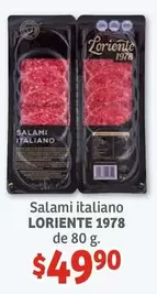 Oferta de Loriente - Salami Italiano por $49.9 en Soriana Híper