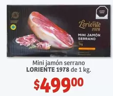 Oferta de Serrano - Mini Jamon por $499 en Soriana Híper