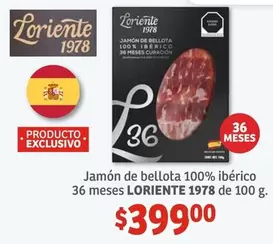 Oferta de Bellota - Jamón De  100% Ibérico por $399 en Soriana Híper