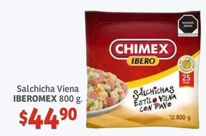 Oferta de Iberomex - Salchicha Viena por $44.9 en Soriana Híper