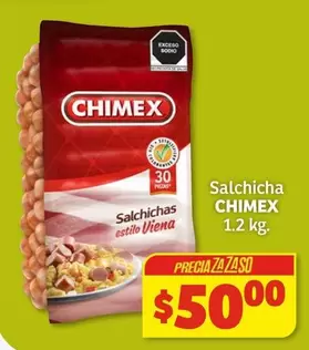 Oferta de Chimex - Salchicha por $50 en Soriana Híper