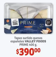 Oferta de Valley Foods - Tapas Surtido Quesos Espanoles por $390 en Soriana Híper