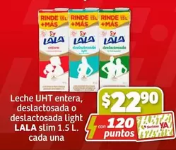 Oferta de Lala - Leche Uht Entera, Deslactosada O Deslactosada Light por $22.9 en Soriana Híper