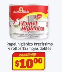 Oferta de Precissimo - Papel Higiénico por $10 en Soriana Híper