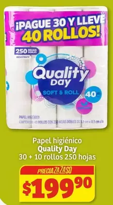 Oferta de Quality Day - Papel Higiénico por $199.9 en Soriana Híper