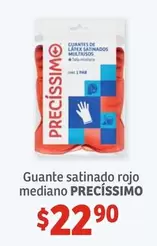 Oferta de Preciseimo - Guante Satinado Rojo Mediano por $22.9 en Soriana Híper