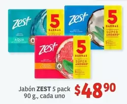 Oferta de Zest - Jabón por $48.9 en Soriana Híper