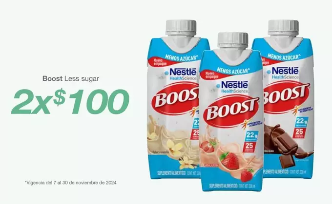 Oferta de Nestlé - Boost Less Sugar en Soriana Híper