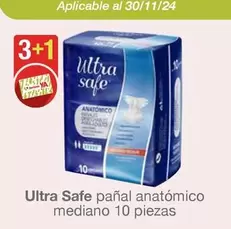 Oferta de Ultra Safe Panal Anatomico Mediano 10 Piezas en Soriana Híper