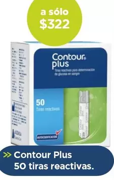 Oferta de Contour -  Plus 50 Tiras Reactivas por $322 en Farmacia San Pablo