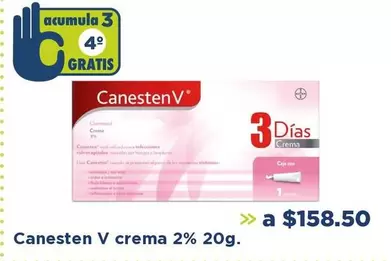 Oferta de Canesten - V Crema 2%   por $158.5 en Farmacia San Pablo