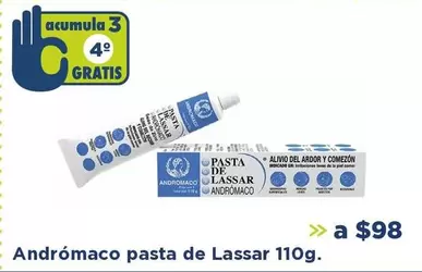 Oferta de Andrómaco - Pasta De Lassar por $98 en Farmacia San Pablo