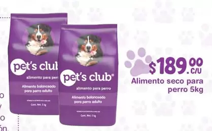 Oferta de Pet's Club - Alimento Seco Para Perro por $189 en La Comer