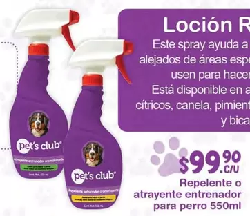 Oferta de Repelente O Atrayente Entrenador Para Perro por $99.9 en La Comer