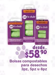 Oferta de Bolsas Compostables Para Desechos por $58.9 en La Comer