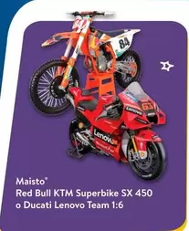 Oferta de Maisto - Red Bull Ktm Superbike Sx 450 O Ducati Lenovo Team 1.6 en Walmart