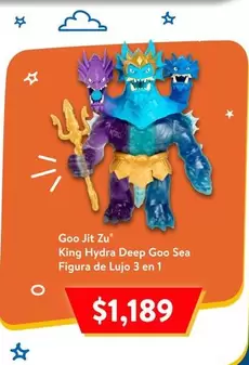 Oferta de Goo Jit Zu King Hydra Deep Goo Sea Figura De Lujo 3 En 1 por $1189 en Walmart