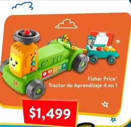 Oferta de Fisher Price - Tractor De Aprendizaje 4 En 1 por $1499 en Walmart