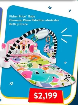 Oferta de Fisher Price - Baby Gimnasio Piano Pataditas Musicales Brilla Y Crece por $2199 en Walmart