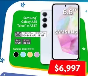 Oferta de Samsung - Galaxy A35 Telcel O Atat por $6997 en Walmart