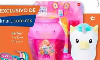 Oferta de Barbie Tie Dye Unicorn en Walmart