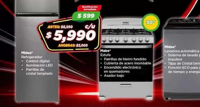 Oferta de Mabe - Midea- Rentañeador por $5990 en Bodega Aurrera