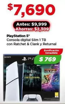 Oferta de PlayStation - Playstation 5* por $7690 en Bodega Aurrera