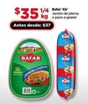 Oferta de Bafar - Jamón De Pierna O Pavo A Granel por $35 en Bodega Aurrera