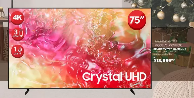 Oferta de Modelo - Smart Tv 75" Uhd 75A993 por $18999 en Del Sol