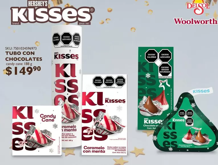 Oferta de Hershey's - Tubo Con Chocolates por $149.9 en Del Sol