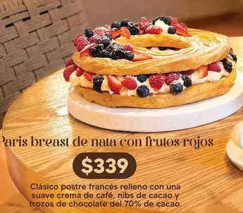 Oferta de Suave - Clásico Postre Frances Relleno Con Una  Crema De Cafe, Nibs De Cacao Y Trozos De Chocolate Del 70% De Cacao por $339 en Soriana Híper