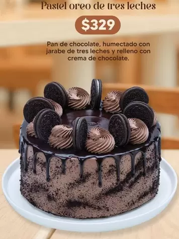 Oferta de Oreo - Pastel  De Tres Leches por $329 en Soriana Híper