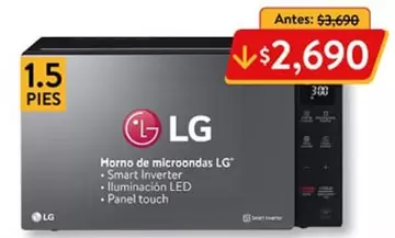 Oferta de LG - Horno De Microondas por $2690 en Walmart