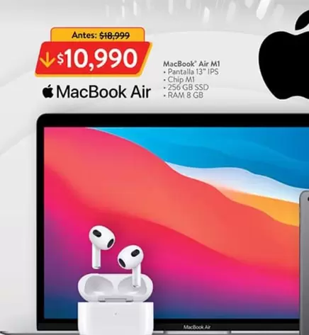 Oferta de 8 - Macbook Air 13" Mt por $10990 en Walmart