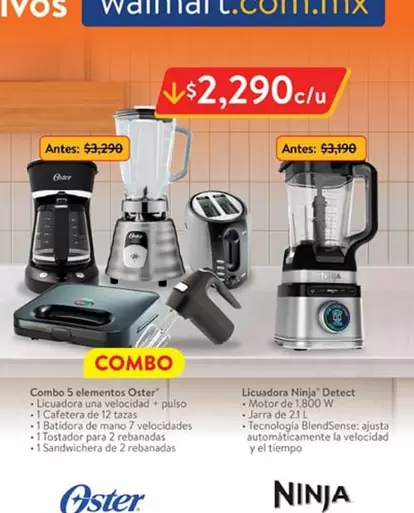 Oferta de Oster - combo 5 elements oster por $2290 en Walmart