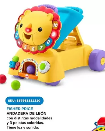 Oferta de Fisher Price - Andadera De Leon en Del Sol