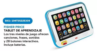 Oferta de Fisher Price - Tablet De Aprendizaje en Del Sol