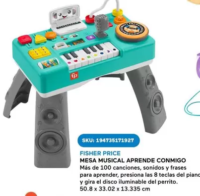 Oferta de Fisher Price - Mesa Musical Aprende Conmigo en Del Sol