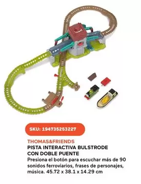 Oferta de Thomas&Friends - Pista Interactiva Bulstrode Con Doble Puente en Del Sol