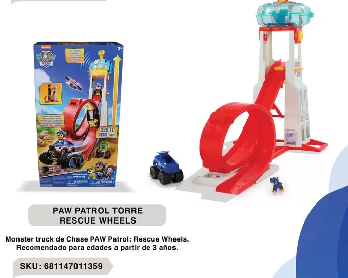 Oferta de Monster - Paw Patrol Torre Rescue Wheels en Del Sol