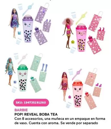 Oferta de Barbie -  Popi Reveal Boba Tea en Del Sol