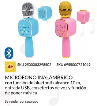 Oferta de Microfono Inalámbrico en Del Sol