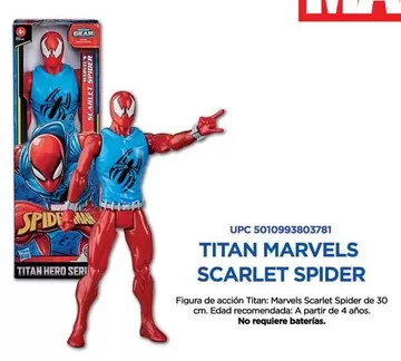 Oferta de Spiderman - Titan Marvels Scarlet Spider en Del Sol