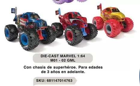 Oferta de Die Cast Marvel M01 en Del Sol