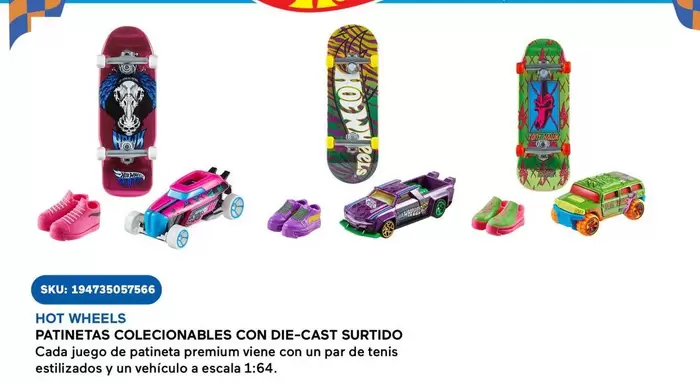 Oferta de Premium - Hot Wheels Patinettas Coleccionables Con Die Cast Surtido en Del Sol