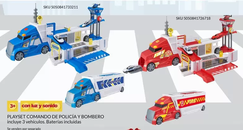 Oferta de Police - PLAYSET COMANDO DE POLICIA Y BOMBERO en Del Sol